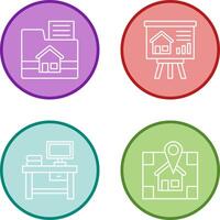 Folder and Presentation Icon vector