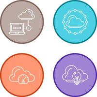 Laptop and Cloud Icon vector