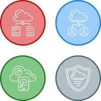 archivo y nube icono vector