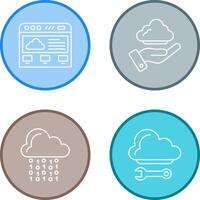 Cloud Comuting and Support Icon vector