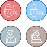 Unlock and Protect Icon vector