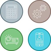 Calculator and Setting Icon vector