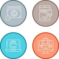 Time is Mony and Faq Icon vector