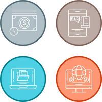 Time is Mony and Faq Icon vector