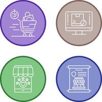 Happy Hour and Out of Stock Icon vector
