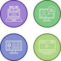 Webinar and Conversation Icon vector