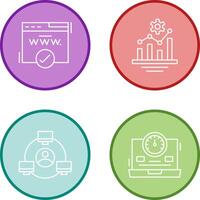 Domain and Bar Icon vector