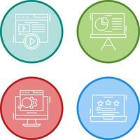 Content and Pie Chart Icon vector