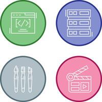 Web Coding ND Server Icon vector