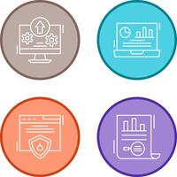 Upload and Dashboard Icon vector