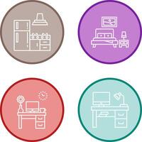 Kitchen and Bedroom Icon vector