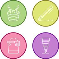 Drum and Pen Icon vector