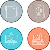 Copy and Power Icon vector