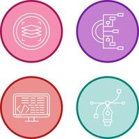 Layers and Flowchart Icon vector