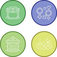 Wedding and Genders Icon vector