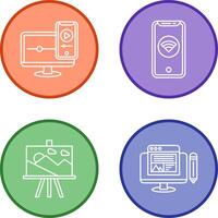 WIFI and Responsive Icon vector