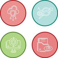 Data Protection and Data Research Icon vector