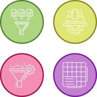 Data Collection and Engineering Icon vector