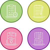 Medical Examination List and Check Up List Icon vector