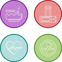Broken Cigarette and Chewing Gum Icon vector