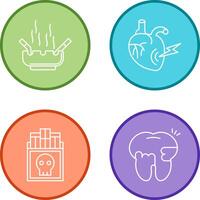 Heart Attack and hashtray Icon vector