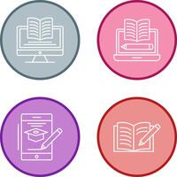 Digital Learning and Written Icon vector