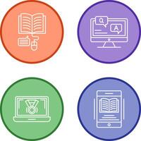 Online Learning and Faq Icon vector