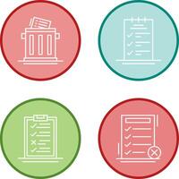 Trash List and Booking CheckList Icon vector