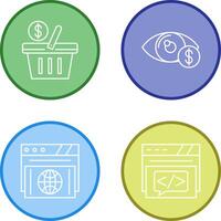 Shopping Basket and Eye Icon vector