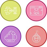 Encryption and 404 Error Icon vector