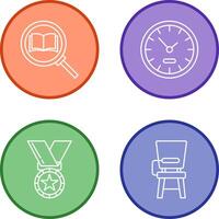 Search and ClockSnack and Money Icon vector