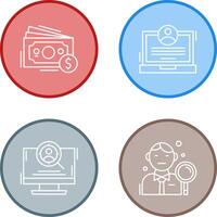 Money and CV Icon vector