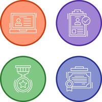 Laptop and Hire Icon vector