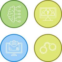 Brain and Listening Icon vector