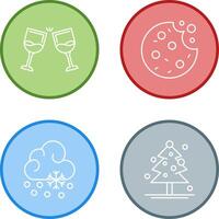 Wine and Cookie Icon vector