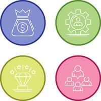 Money Bag and Management Icon vector