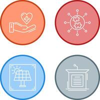 Puzzle and Care Icon vector