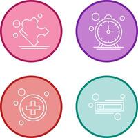 Puzzle and Stop Watch Icon vector