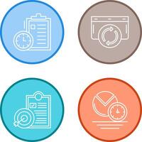 Time Management and Refresh Icon vector