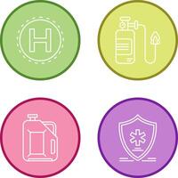 Helipad and Oxygen Icon vector