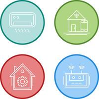 Air Conditioner and Home Automation Icon vector