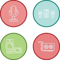 Microphone and Sound System Icon vector