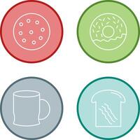 cookie and doughnut Icon vector