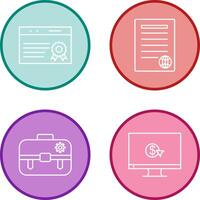 quality assurance and press release Icon vector