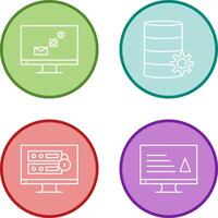 digital marketing and database management Icon vector