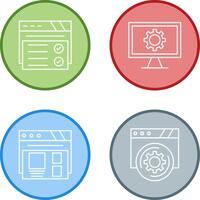 Web Browser and Monitor Screen Icon vector