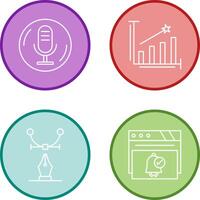 Microphone and Line Bars Icon vector