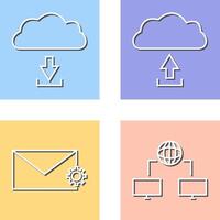 download from cloud upload to cloud Icon vector