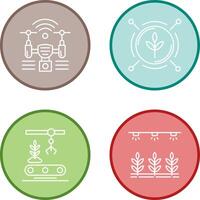 Analytics and Drone Icon vector