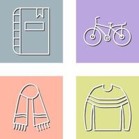 Diary and Bicycle Icon vector